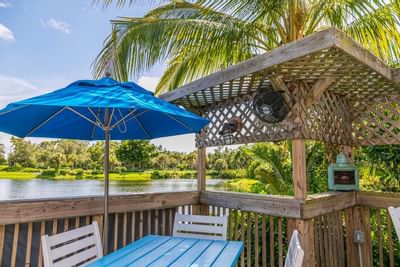 Outdoor lounge area with a Lake view at Trianon Bonita Bay