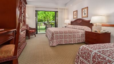 King beds in Courtyard King at Ka'anapali Beach Hotel Hawaii