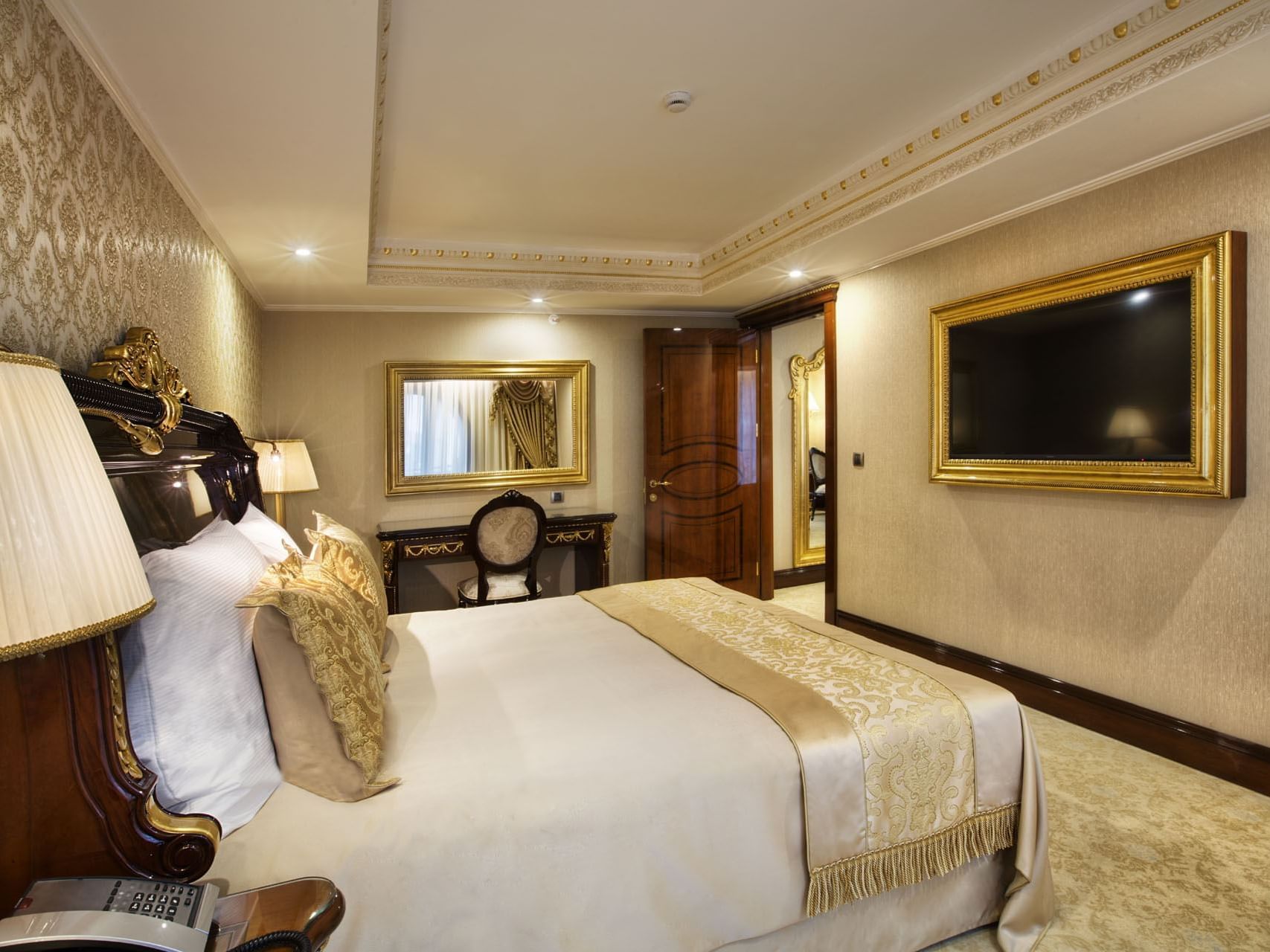 Cozy bed in Senior Suite Room at Ottomans Life Deluxe Hotel
