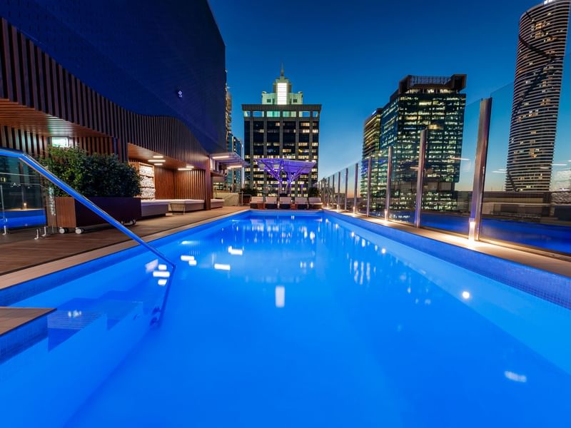 Rooftop Pool & Gym at Pullman and Mercure King George Square Brisbane 