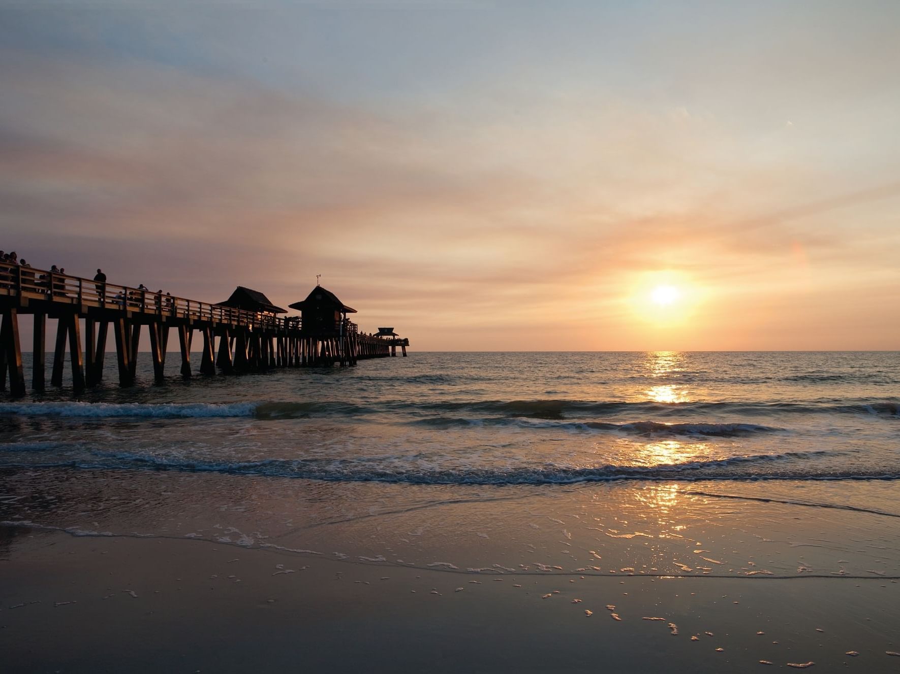 Scenic view of the sunset from the beach near Innovation Hotel