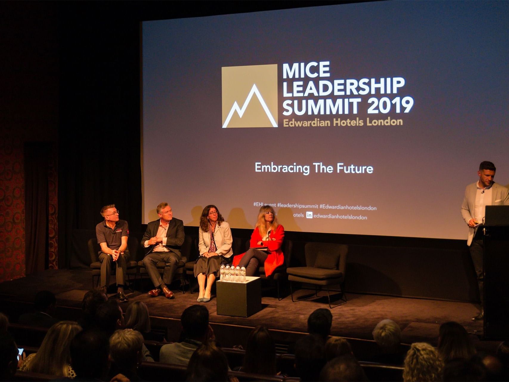 2019 MICE Leadership Summit Podium discussion at The Ewardian Manchester, Edwardian Group