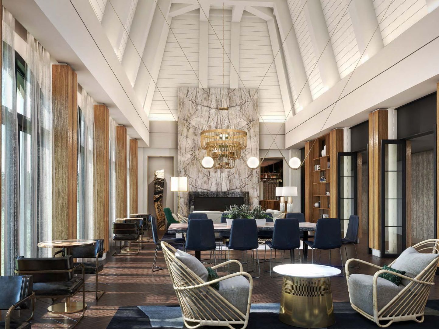 Concept design of The Great Room at Hotel Hartness