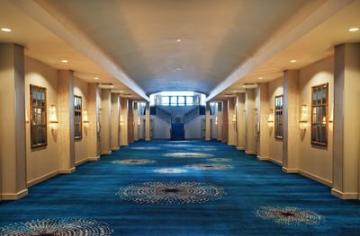 The hallway of a meeting room at Ocean Place