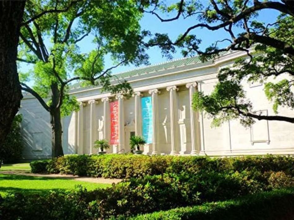 Museum of Fine Arts Houston near Granduca Houston, featuring grand columns, top activities in Houston