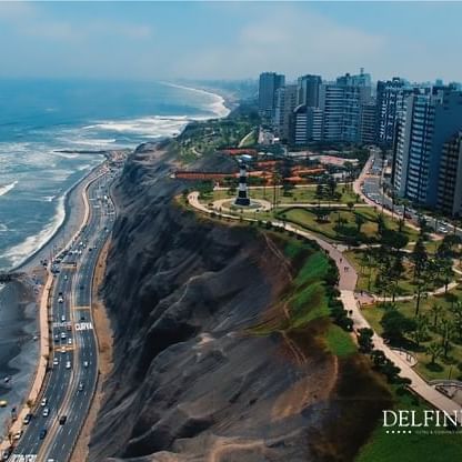 City view of Lima near the beach near Delfines Hotel