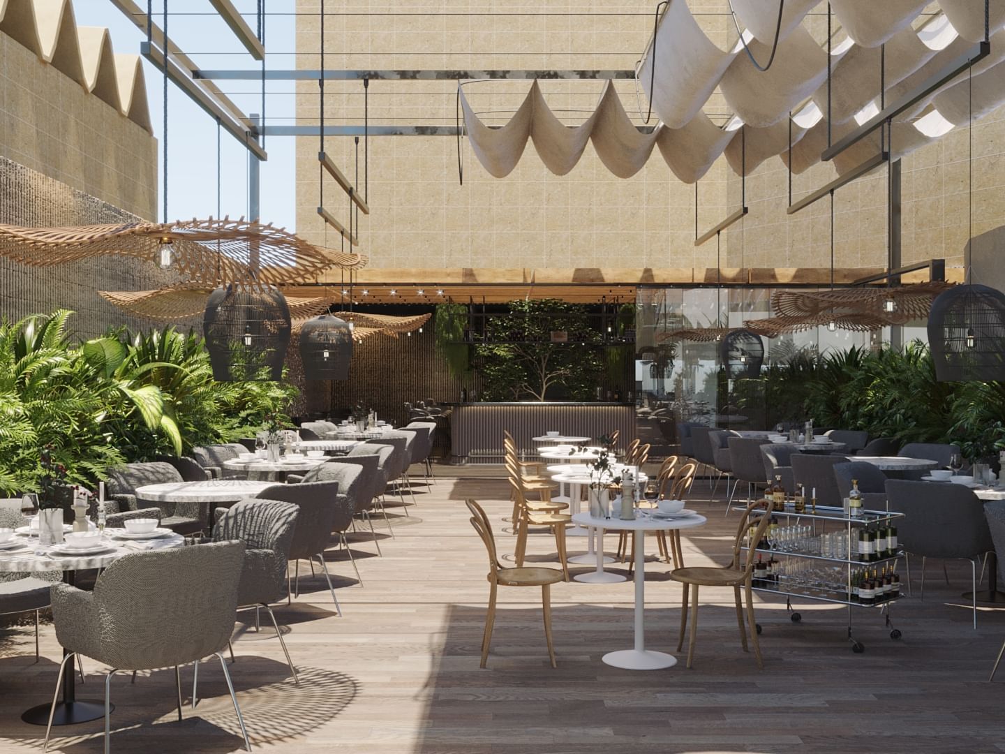 An exterior view of outdoor terrace by Signa at Wyndham