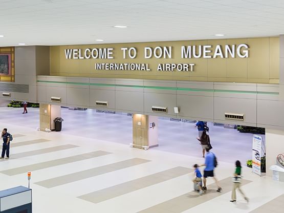 Exterior of Don Mueang International Airport near Hop Inn Hotel