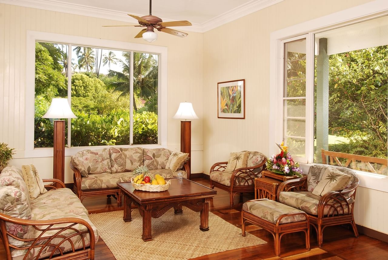 Living Room at Waimea Plantation Cottages