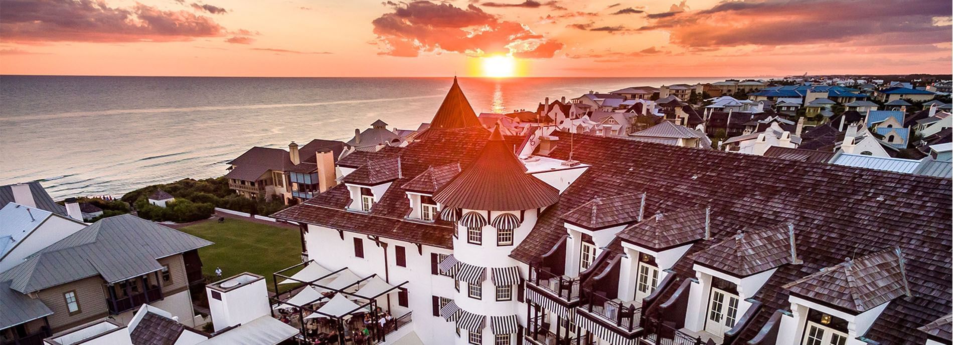 Aerial view of The Pearl Hotel on Sunset