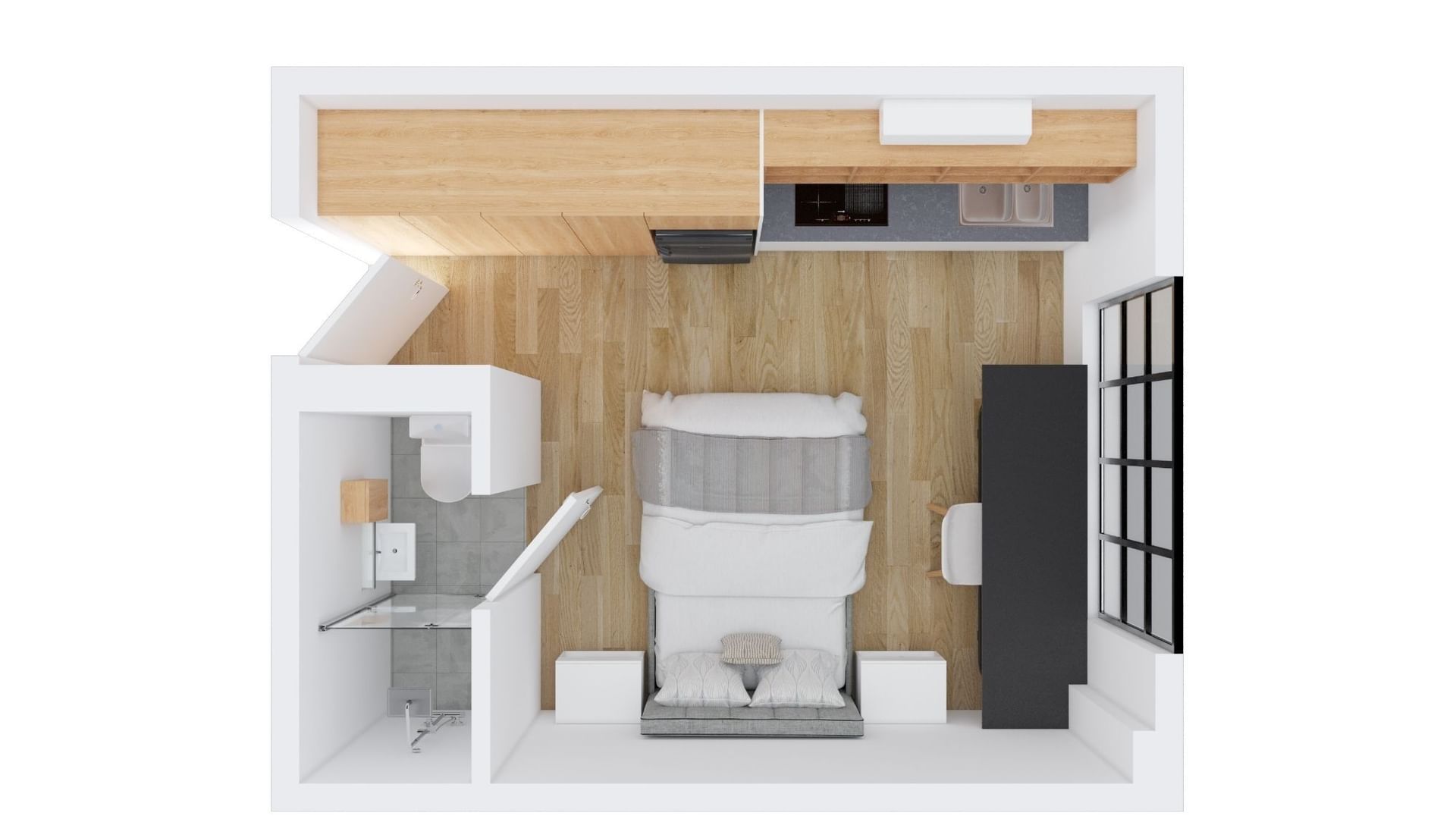 UL Auckland Central Floorplan Heritage Studio Double