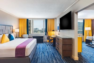 Interior of Executive King Suite at E Central Downtown LA Hotel
