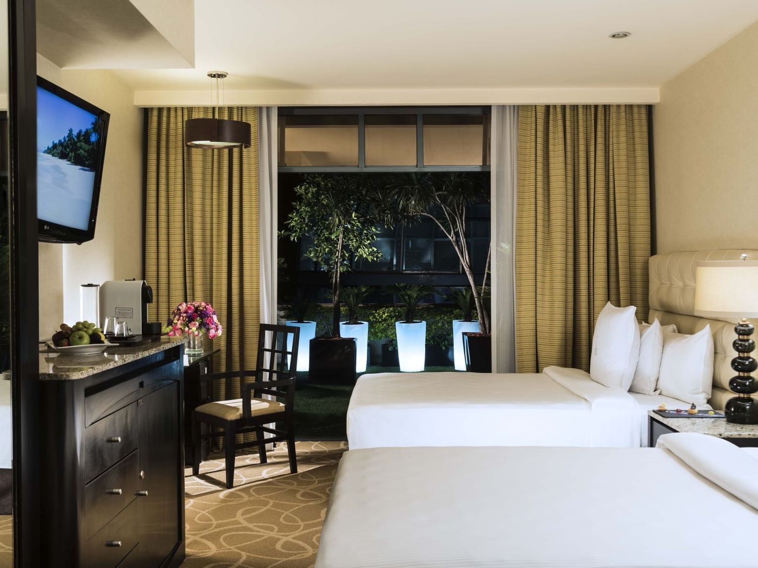 Deluxe room with two double beds at Marquis Reforma