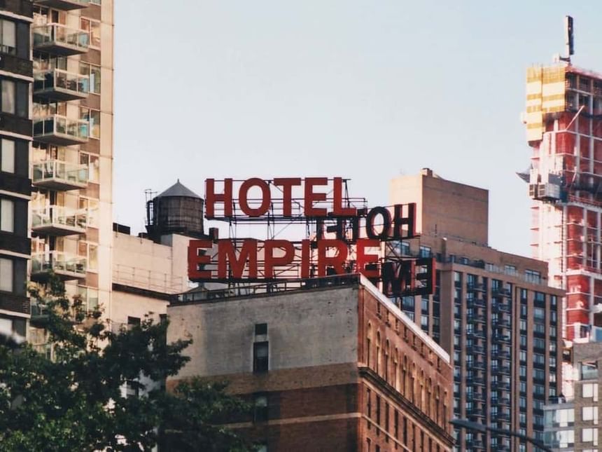 the iconic hotel empire sign 