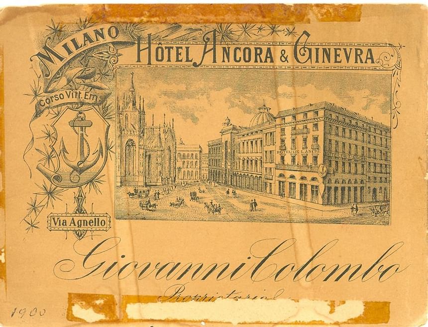 Giovanni Colombo cartolina 1900 Hotel Manin