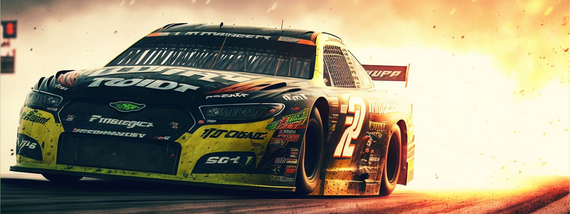 Virtual image of a NASCAR car at Warwick Allerton - Chicago