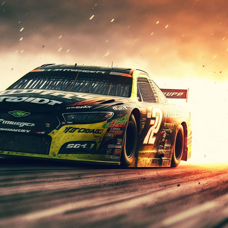 Virtual image of a NASCAR car at Warwick Allerton - Chicago