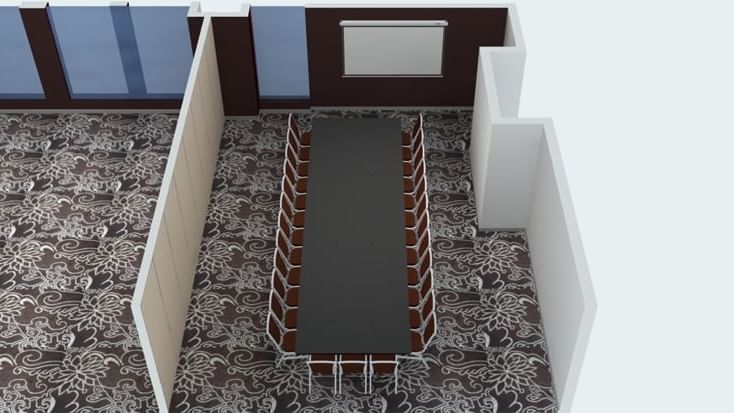 Conference table in Australia Room 4 at Novotel Melbourne