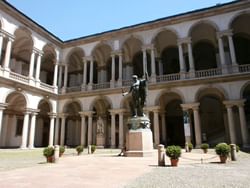 Courtyard of the Pinacoteca di Brera near Manin Hotel Milano