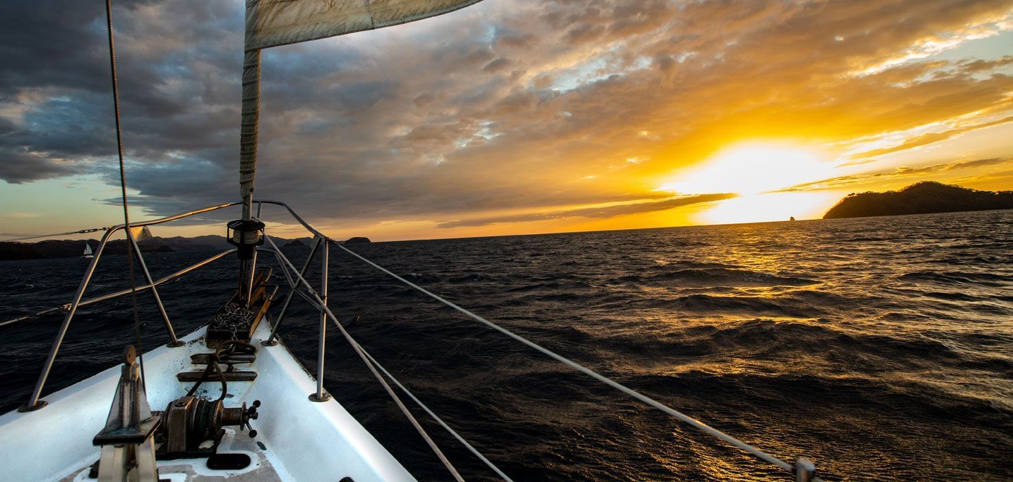 Sunset in Sailboat