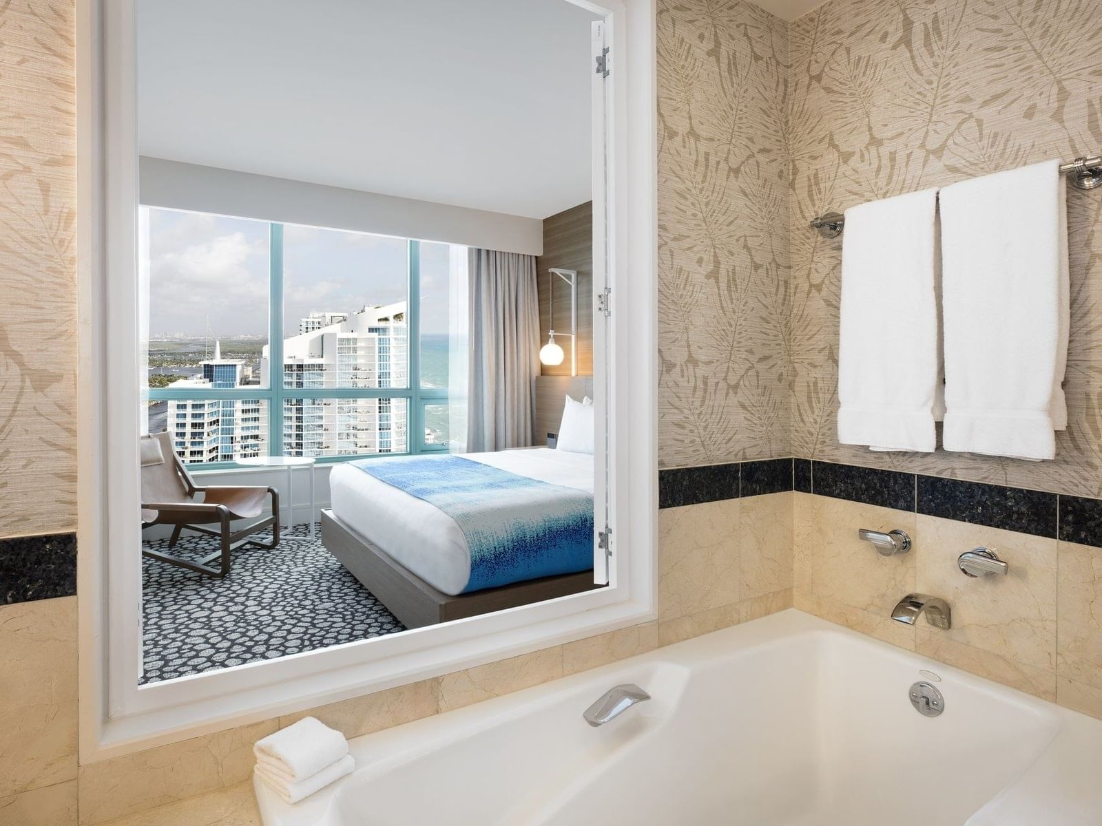 Intracoastal view full bathroom with a tub at Diplomat Resort
