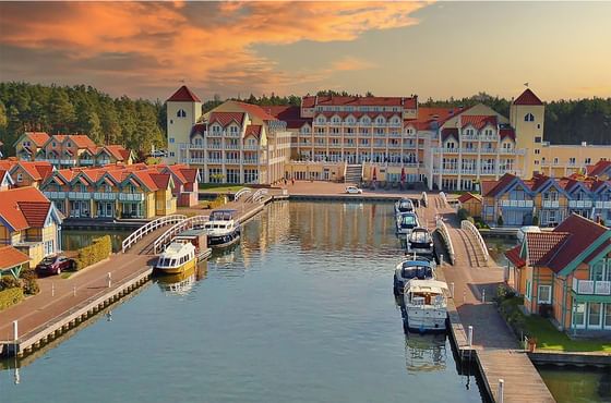 Exterior view of Precise Resort Rheinsberg by the lake