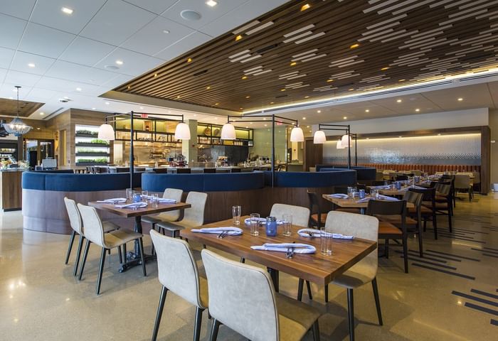 four person tables in a restaurant
