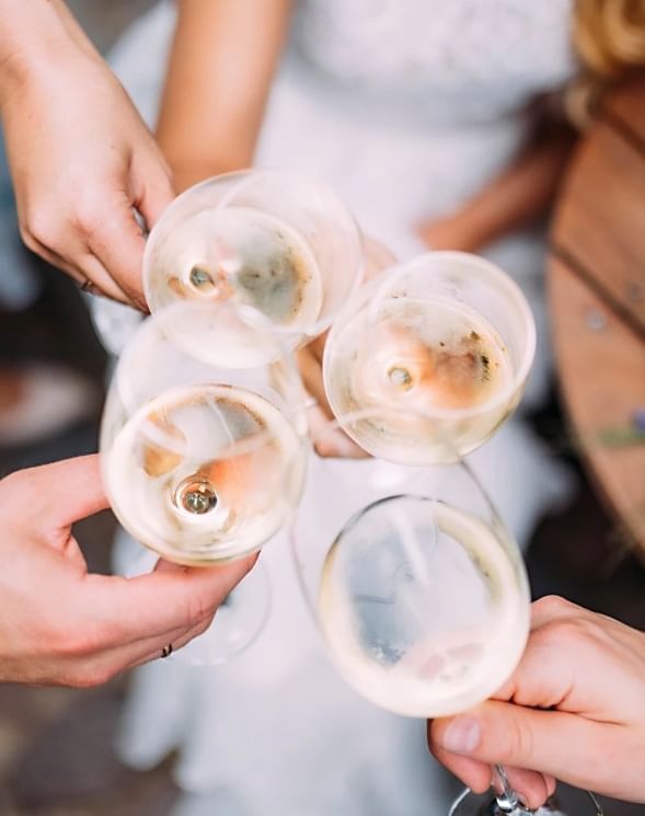 4 Group of people toasting champagne glasses at Hotel Weyanoke