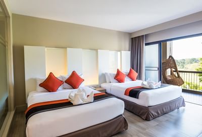 Beds in Soi Dao Mountain View Suite at Chatrium Golf Resort