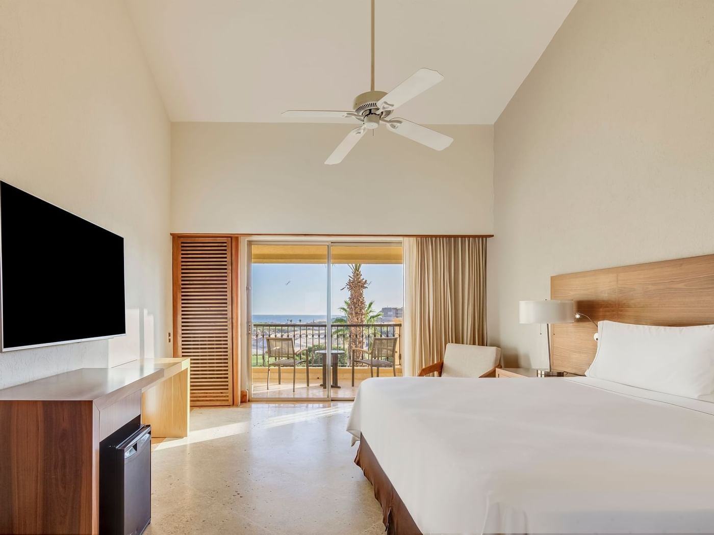 King bed in the Honeymoon Suite at Grand Fiesta Americana