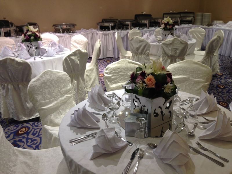 Meeting Room Close-Up Table Set-up at Al Hamra Palace