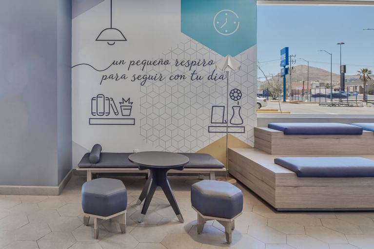 Interior of Waiting Room with loungers at One Hotels