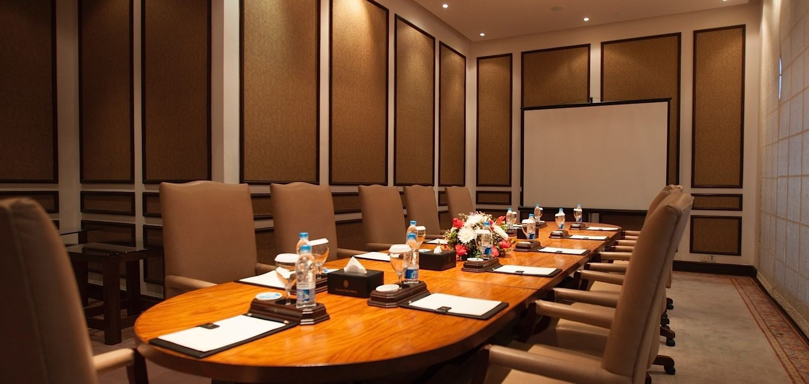 Table Setup in Pre-function Area 2 at Islamabad Serena Hotel