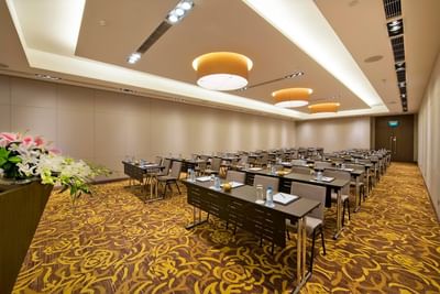 Classroom type meeting room table setup arranged at Eastin Grand Hotel Saigon
