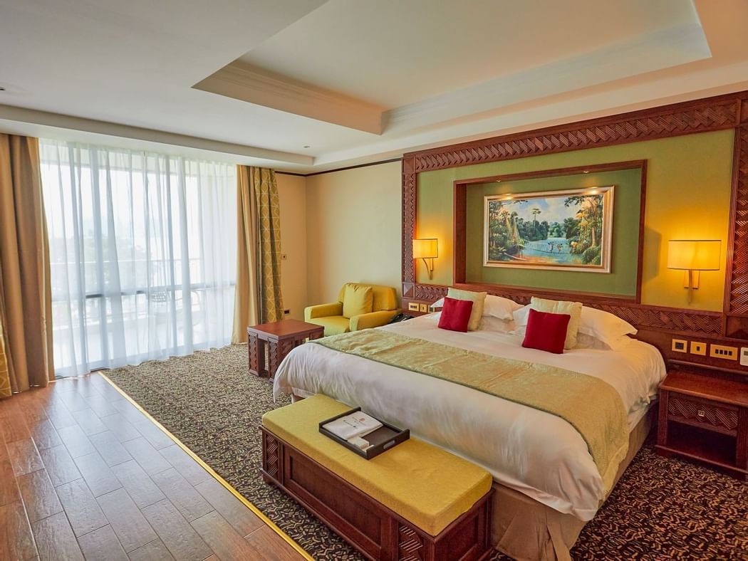 Bedroom area in the Executive Suite at Goma Serena Hotel