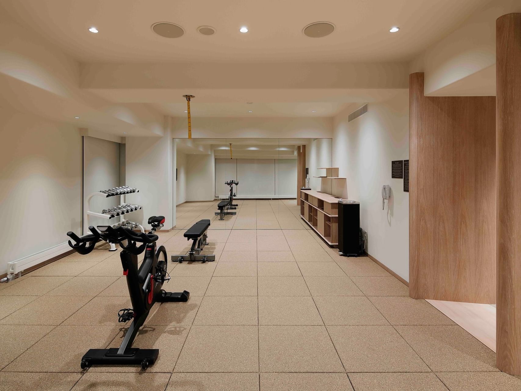 Interior of a Fitness center at Chatrium Niseko Japan