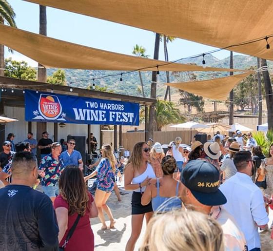 A crowded outdoor event at Catalina Island Company, one of the things to do in catalina island