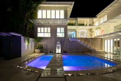 Pool area in the night at Retreat Costa Rica