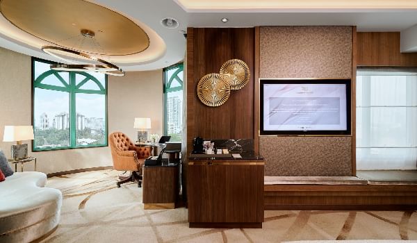 Desk, Tv & cabinet in Business Suite at Sunway Resort