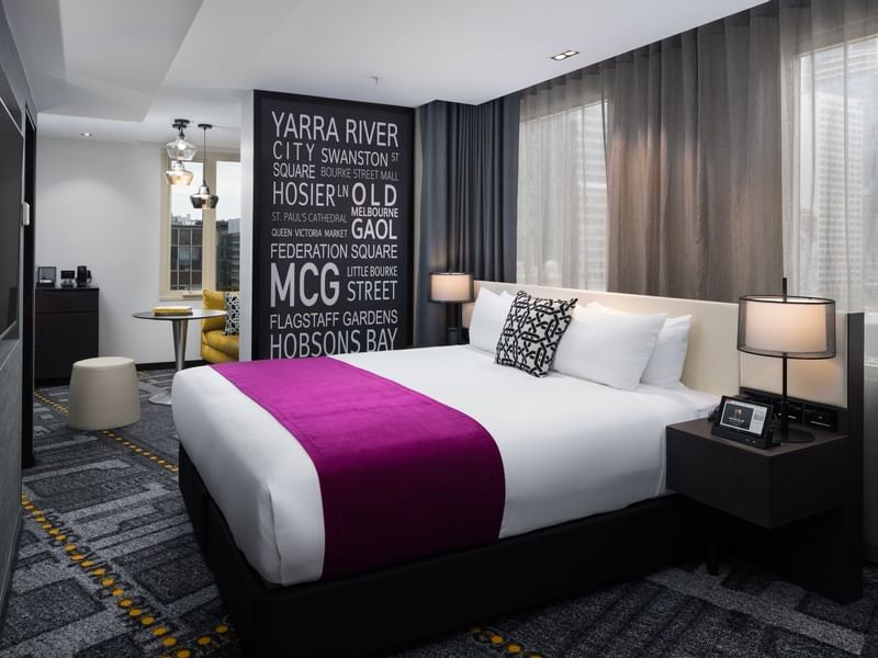 Premium Deluxe Room with king bed at Pullman Melbourne CBD