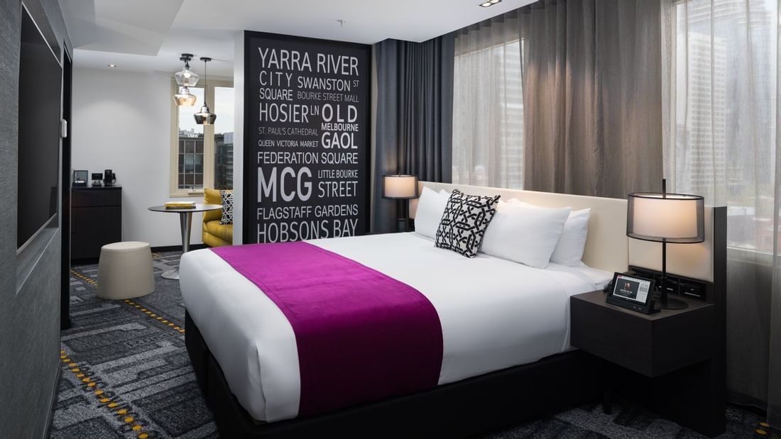 Premium Deluxe Room with king bed at Pullman Melbourne CBD