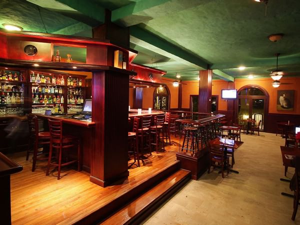 Interior of O'Pedros Pub at Los Mandarinos Boutique Hotel