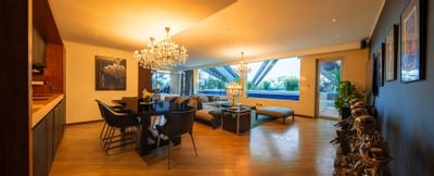 Dining area of Deluxe Lagoon Suite at Hotel Eclat Beijing