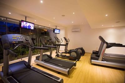 Equipment used in the gym at Buenaventura Grand Hotel