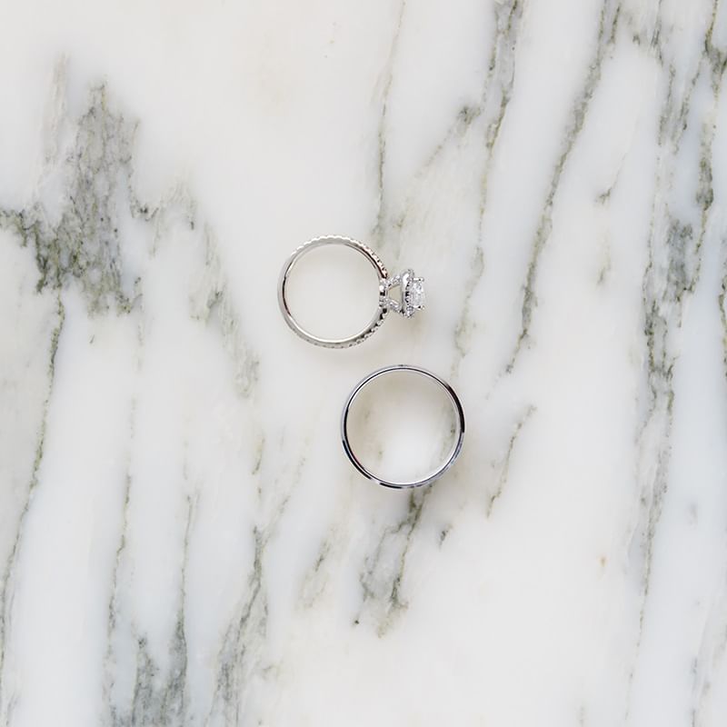 Close-up of 2 couple rings at Crown Towers Sydney