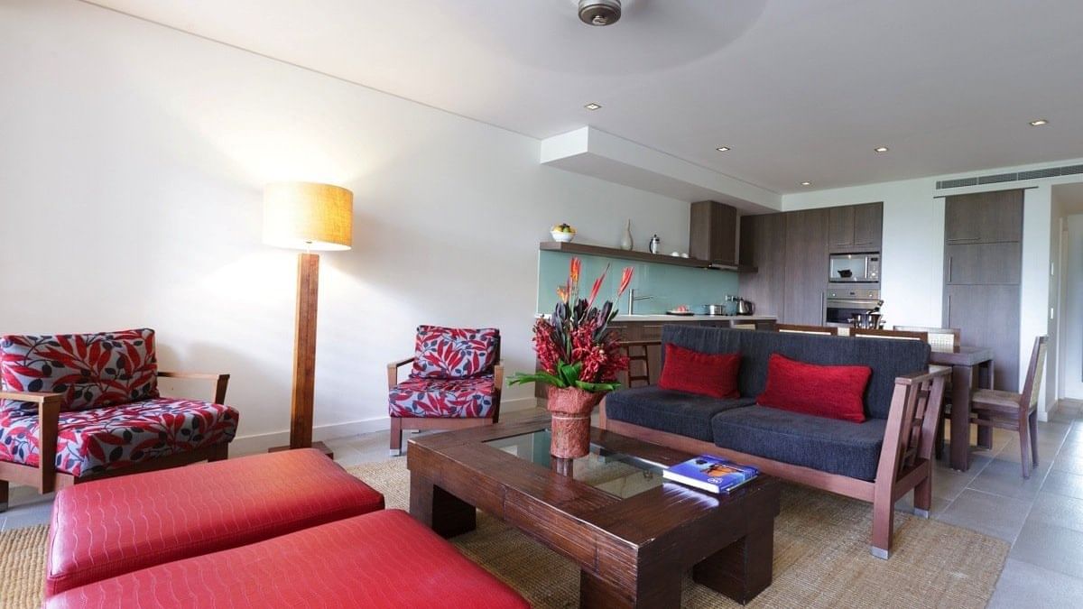 Apartment loungeroom at Pullman Palm Cove Sea Temple Resort & Spa