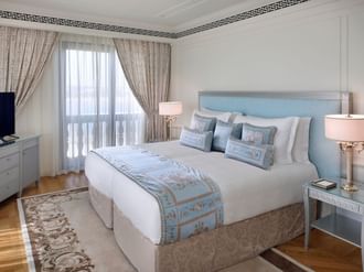 TV & King bed in 2 Bedroom residence at Palazzo Versace