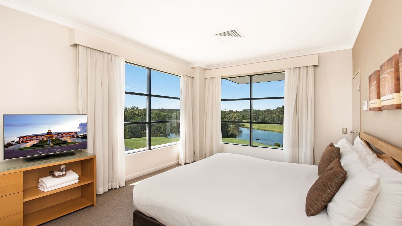 Golf view of standard king room luxury accommodation options