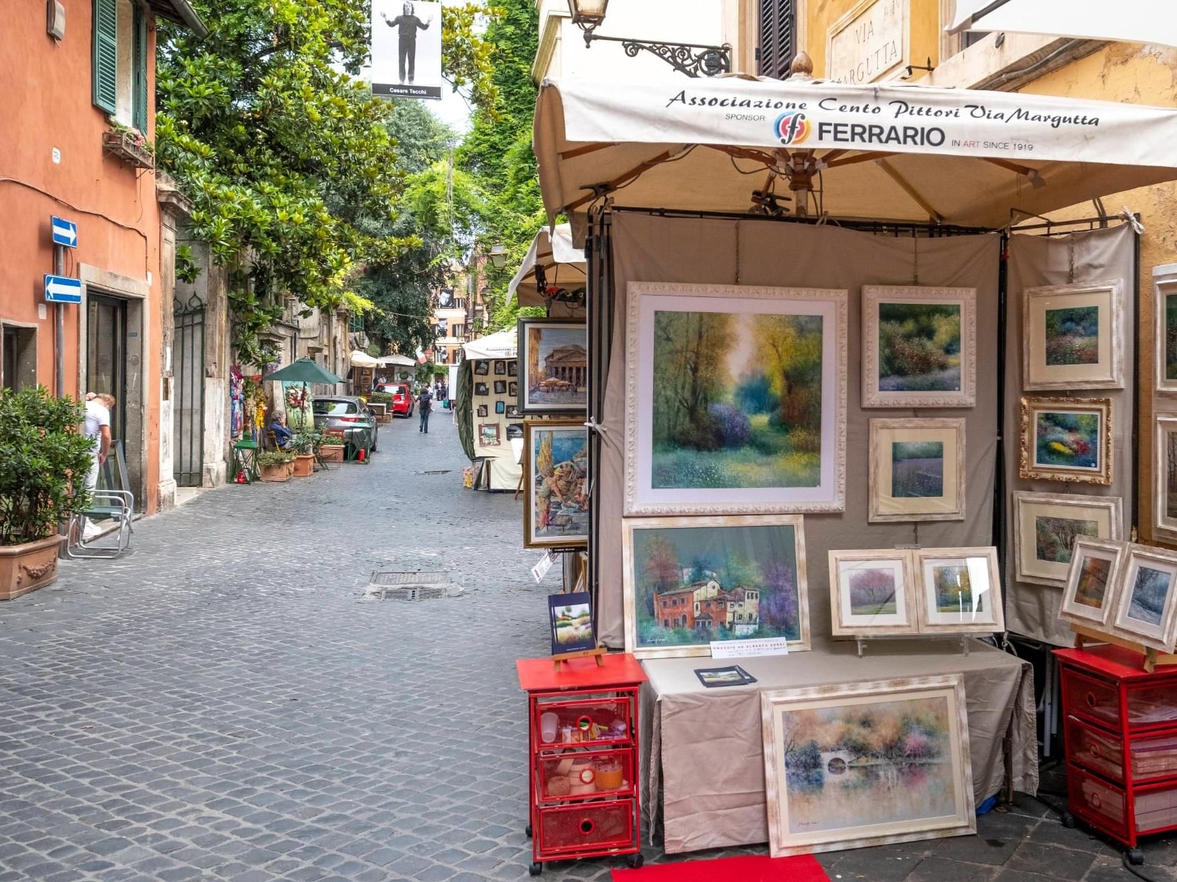 Arts exhibition in Margutta Street near EMME Restaurant