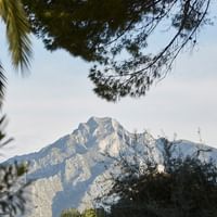 The beautiful mountain view from Marbella Club Hotel
